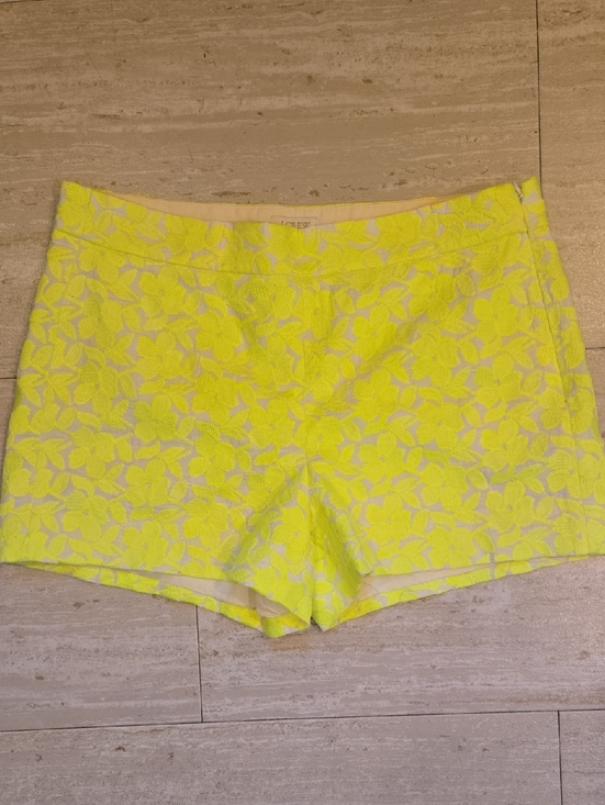 J. Crew Factory Pants - J. Crew Bright Yellow Floral Print Shorts